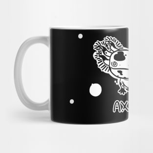 MOSAIC  WHITE BLACK AXOLOTL mud puppy t-shirt Mug